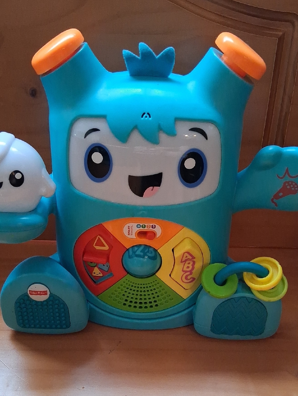 Fisher-Price Blue and Orange Learning Robot with Colorful Buttons